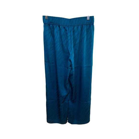NWT Michael Michael Kors Womens Teal Wide-Leg Silky Pants Size M - Picture 3 of 8
